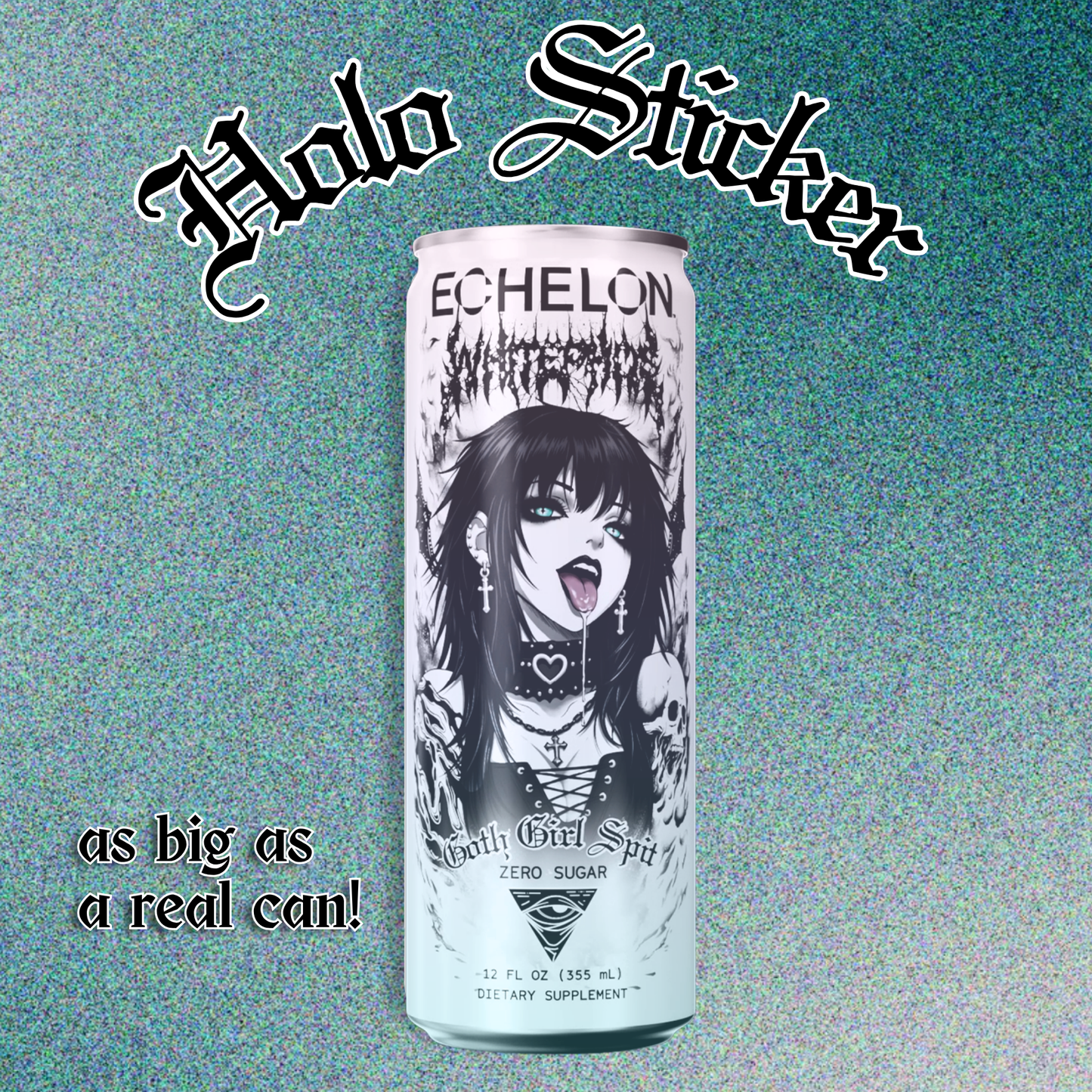 Goth Girl Spit - 1:1 Can Sticker